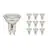 Confezione Multipack 10x Noxion Faretti LED GU10 PAR16 4.8W 450lm 36D - 827 Bianco Molto Caldo | Sostitutiva 50W