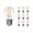 Confezione Multipack 10x Noxion Lucent LED E27 Pera Filamento Chiara 4.5W 470lm - 827 Bianco Molto Caldo | Dimmerabile - Sostitutiva 40W