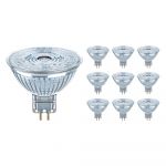 Confezione Multipack 10x Ledvance Performance Faretti LED Riflettore GU5.3 MR16 6.5W 621lm 36D - 827 Bianco Molto Caldo | Sostitutiva 50W