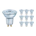 Confezione Multipack 10x Ledvance Performance Faretti LED Riflettore GU10 PAR16 8.3W 575lm 60D - 930 Luce Calda | Miglior resa cromatica - Dimmerabile - Sostitutiva 80W