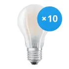 Confezione Multipack 10x Ledvance CLASSIC LED E27 Pera Filamento Ghiaccio 6.5W 806lm - 827 Bianco Molto Caldo | Sostitutiva 60W