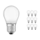 Confezione Multipack 10x Ledvance CLASSIC LED E27 Pera Filamento Ghiaccio 4.8W 470lm - 827 Bianco Molto Caldo | Dimmerabile - Sostitutiva 40W