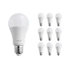 Confezione Multipack 10x Noxion Pro LED E27 Pera Ghiaccio 14W 1521lm - 827 Bianco Molto Caldo | Sostitutiva 100W